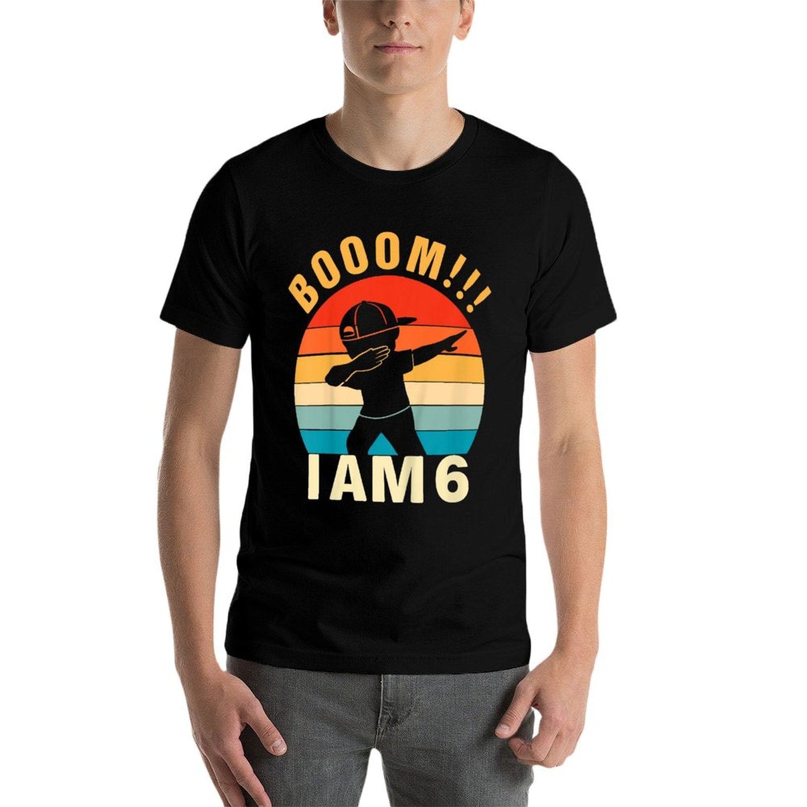 Dabbing Birthday 6 Years Old Birthday Outfit Boys  Summer-ready Fabric T-Shirt