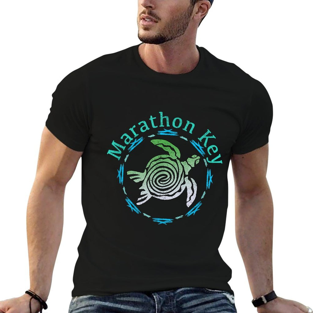 Marathon Key Florida  Vintage Tribal Turtle Gift  Vintage-inspired T-Shirt