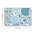 Blue And White Circular Spotted Illustration  High-Traffic Bath Mat