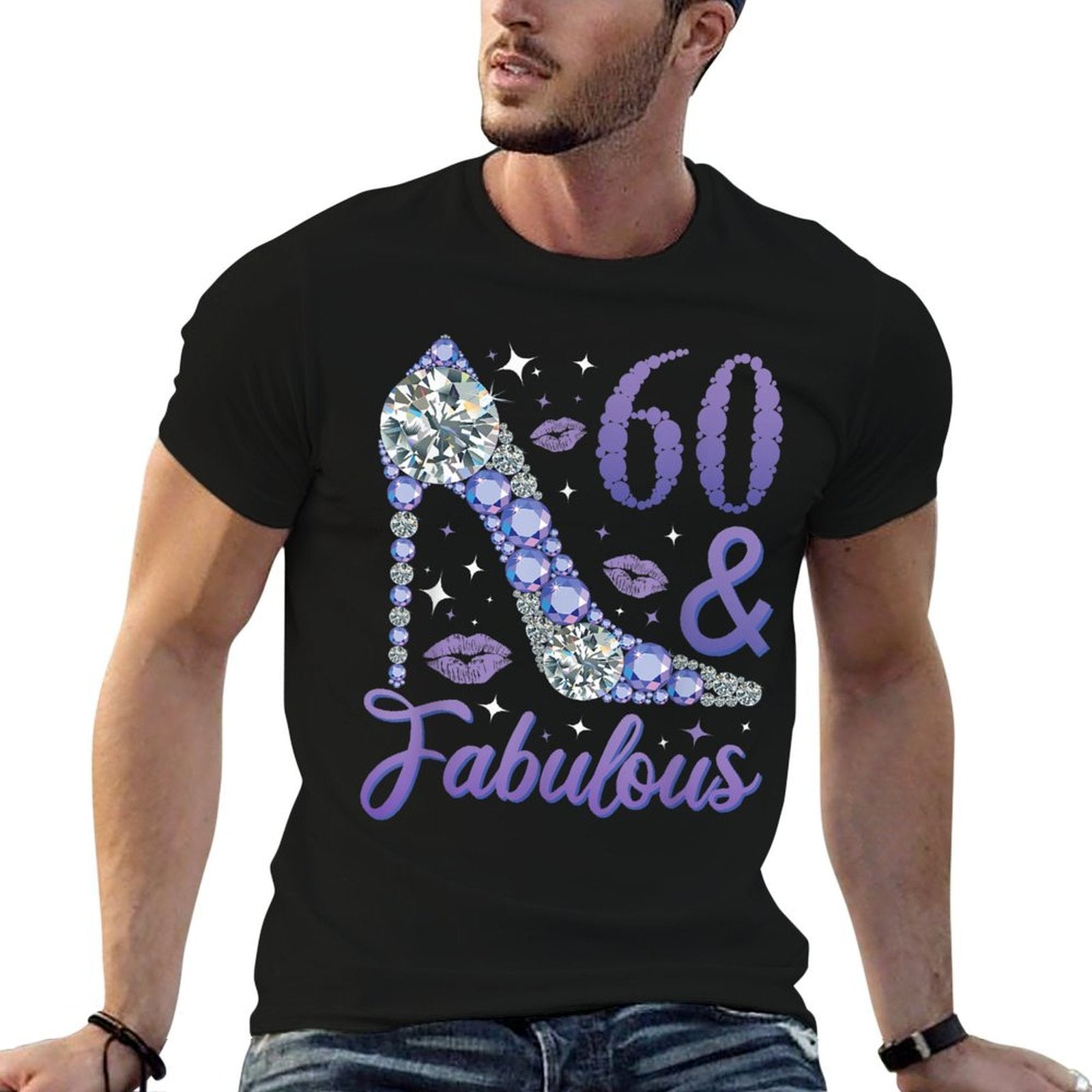 60 And Fabulous Stepping Into My 60th Birthday  Polyester Blend T-Shirt