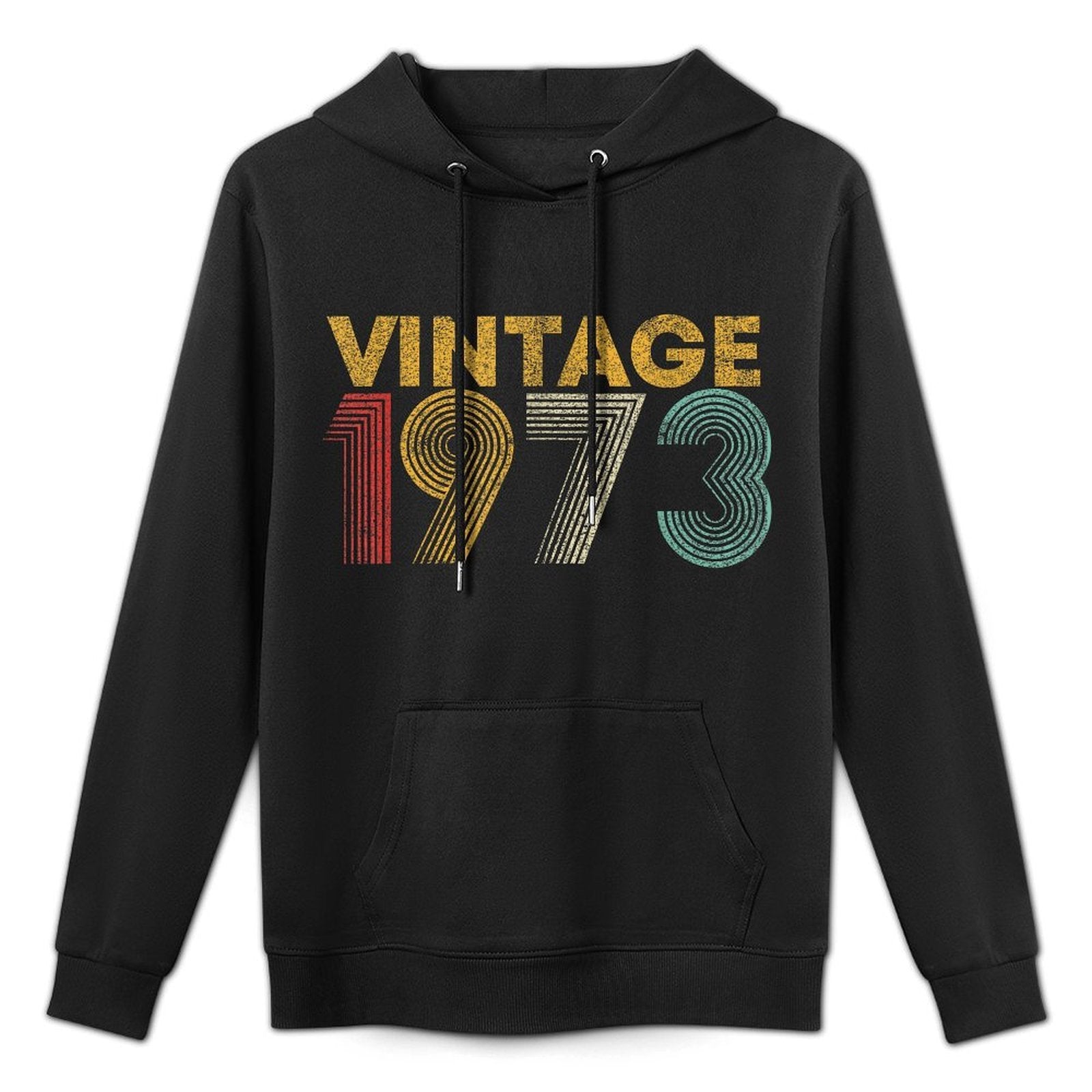 Vintage 1973 52nd Birthday Gift Men Women 52 Years Old Relaxed Fit Hoodie