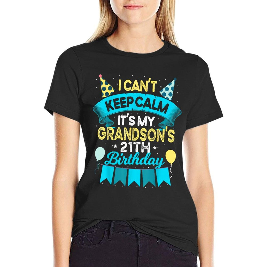 21 Years Old Grandson Gift It's My Grandson 21th Birthday  Eco-friendly Material T-Shirt