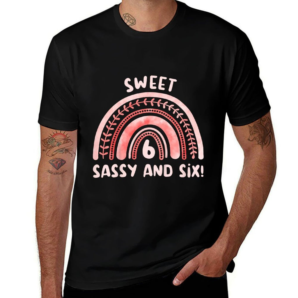 Kids Sweet Sassy And Six! 6th Birthday Six Years Old  Durable T-Shirt