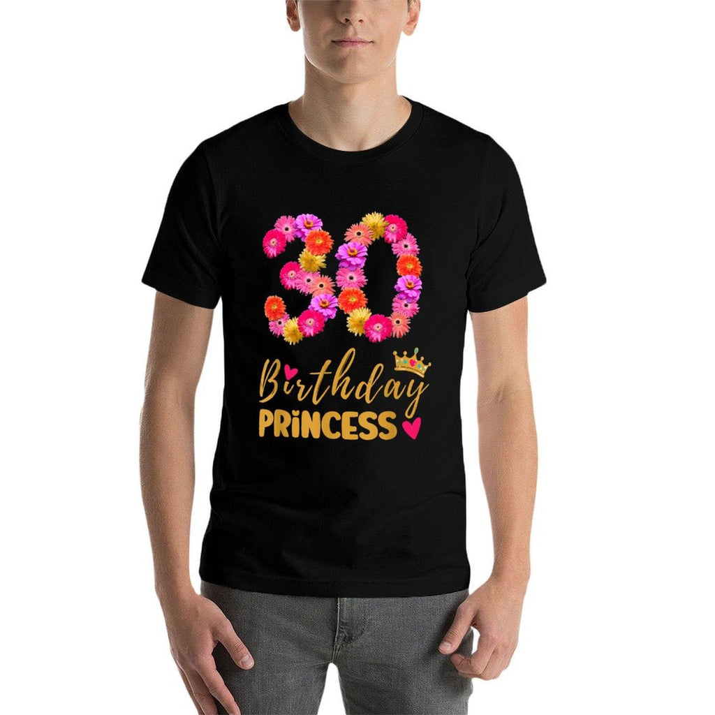 30 Year Old Birthday Princess Flower Its My 30th Birthday  Rolled Sleeves T-Shirt