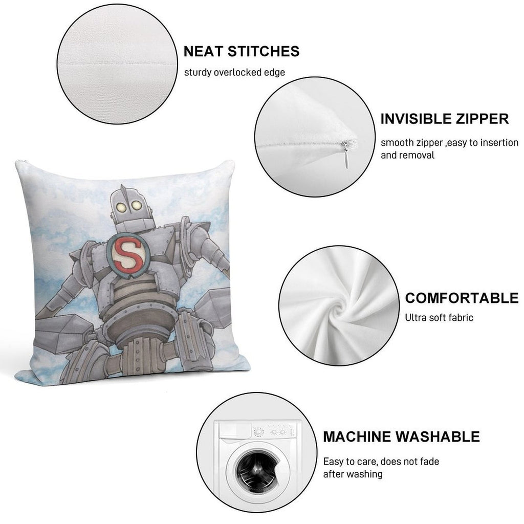 The Iron Giant Animated Movie Soft Bedroom Essential Throw Pillow