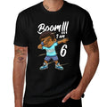 Kids Boom Im 6 Year Old Black Boy Dabbing Birthday Party 6th Bday  Easy-care T-Shirt
