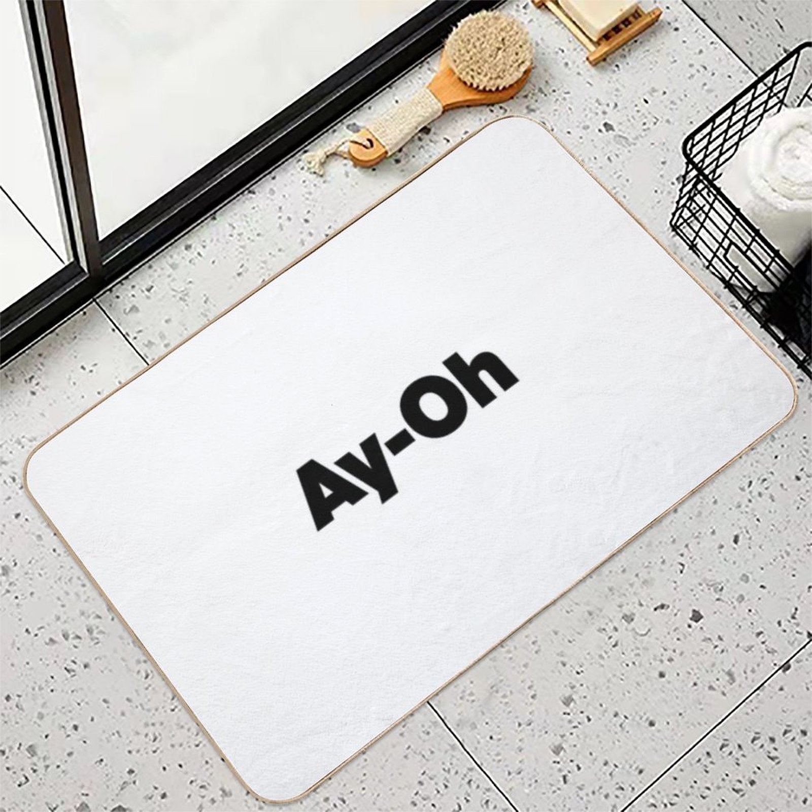 AyOh  Live Aid Queen Freddie Mercury  Black  Absorbent Bath Mat