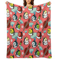 Sushi Time with Cody The Lovebird & Friends Plush Throw Blanket