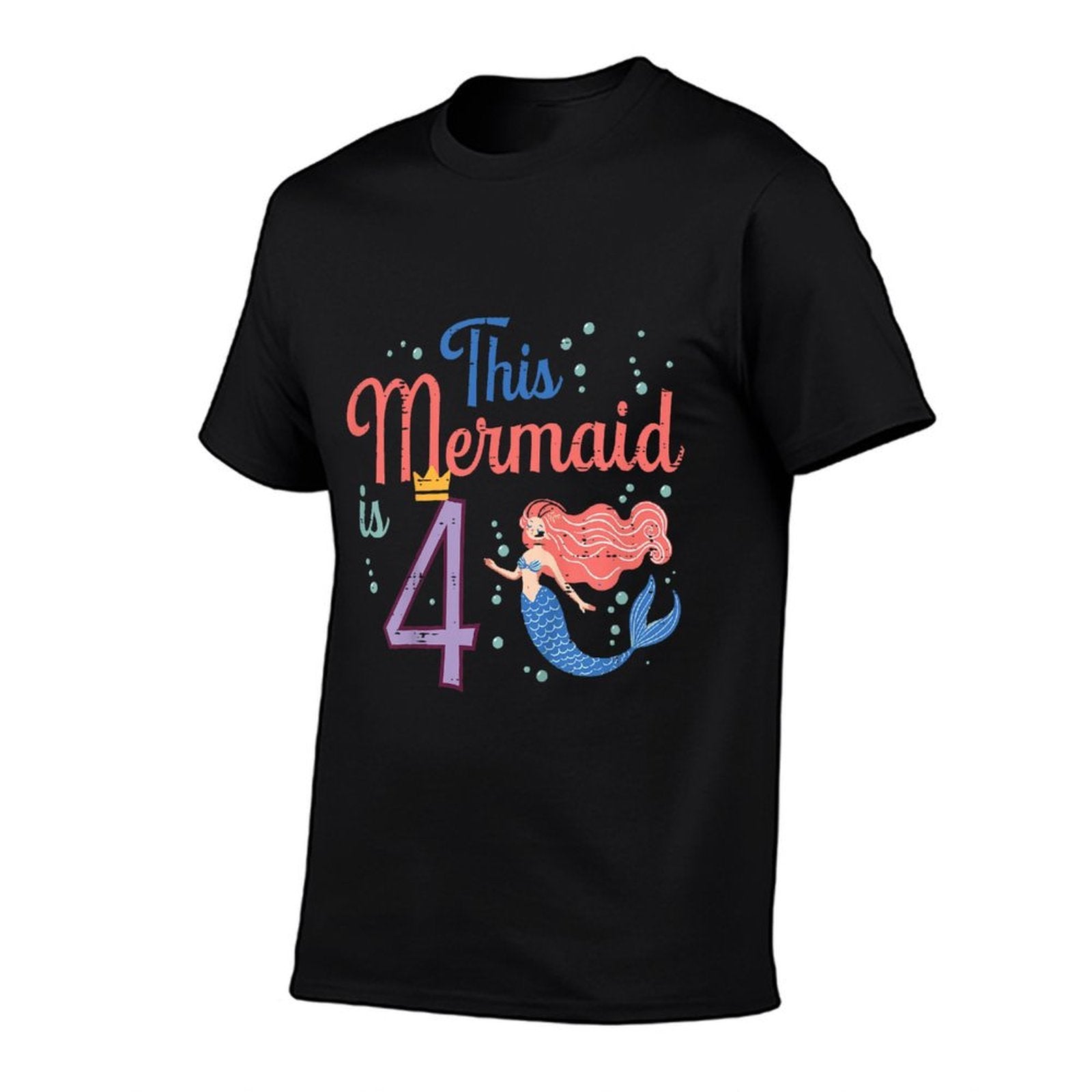 Kids This Mermaid Is 4 4th Birthday Four Year Old Bday Girls Kids  Quick-drying T-Shirt