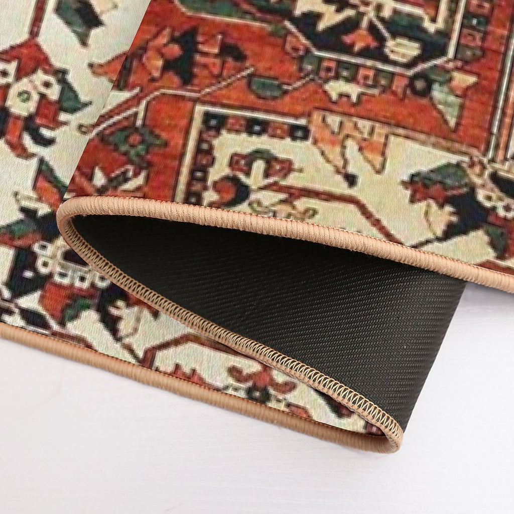 Antique Persian Heriz Rug Print  Eco-Friendly Bath Mat