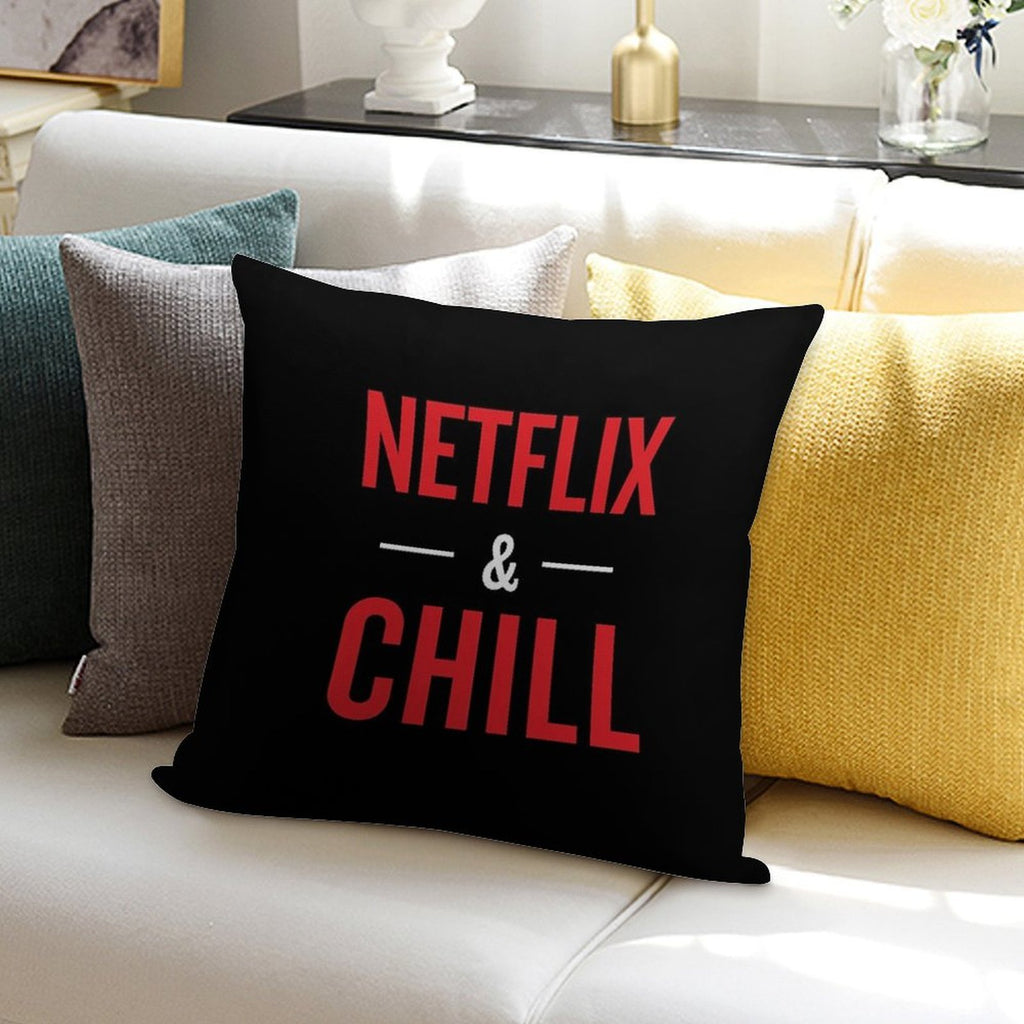 Netflix And Chill Soft Style Accent Throw Pillow