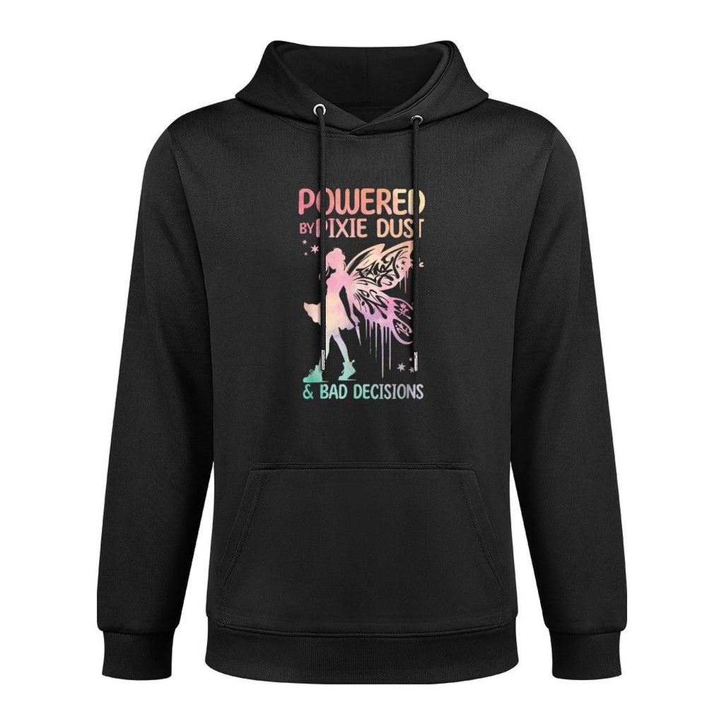 Fairy Powered By Pixie Dust Art Design for Women Fairy Breathable Fabric Hoodie