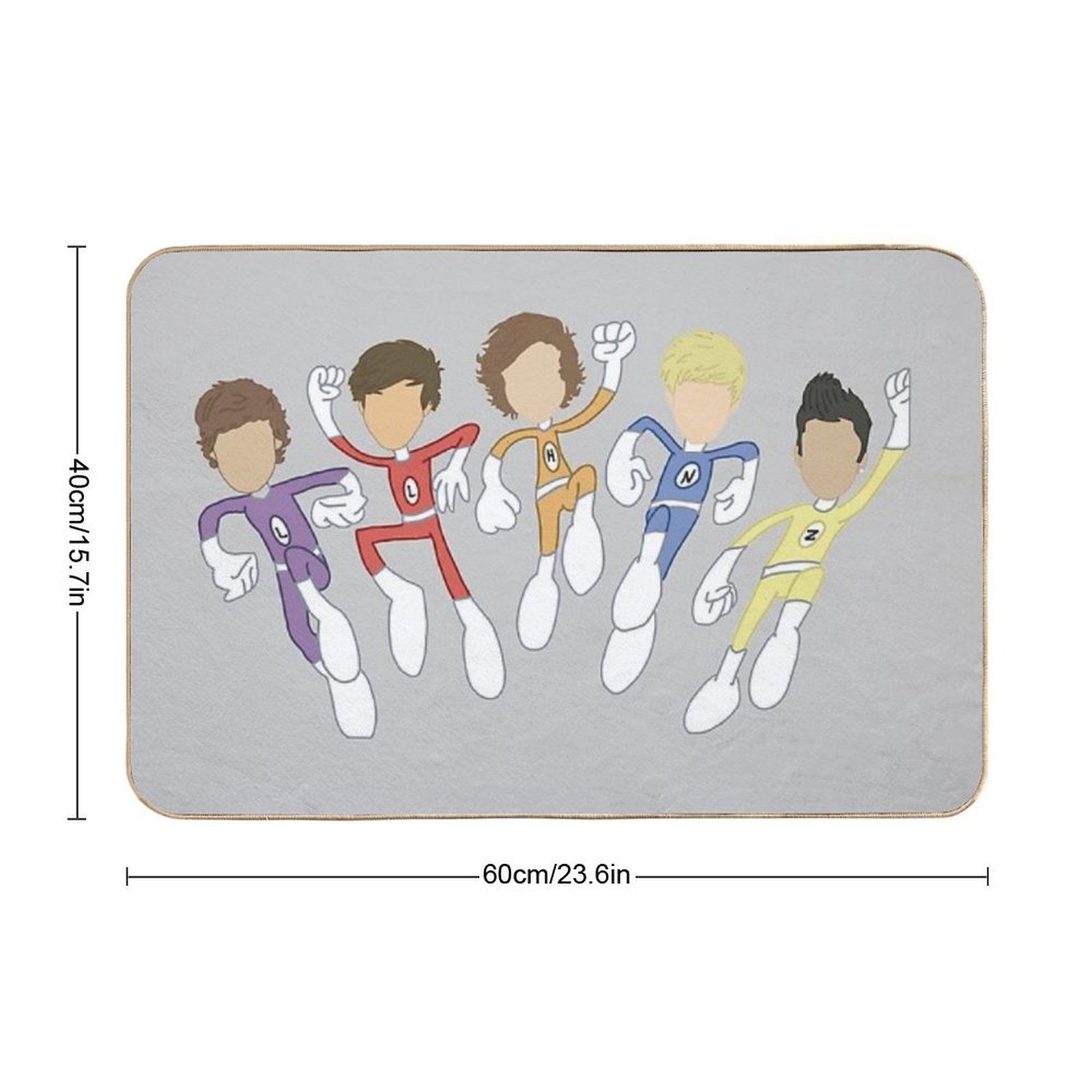 The Adventurous Adventures of One Direction  Pet-Safe Bath Mat
