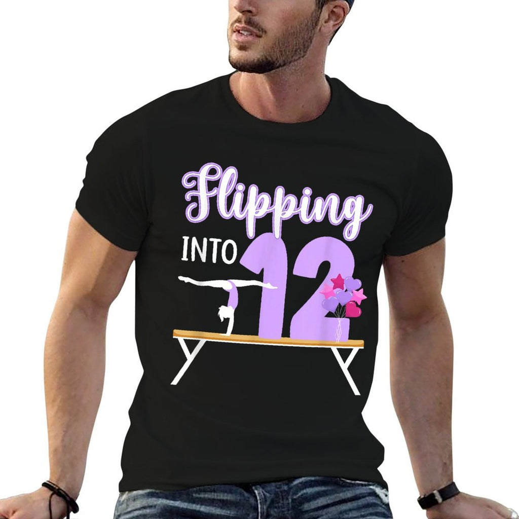 12th Gymnastics Birthday Twelve Year Old Gymnast Girl  Summer-ready Fabric T-Shirt