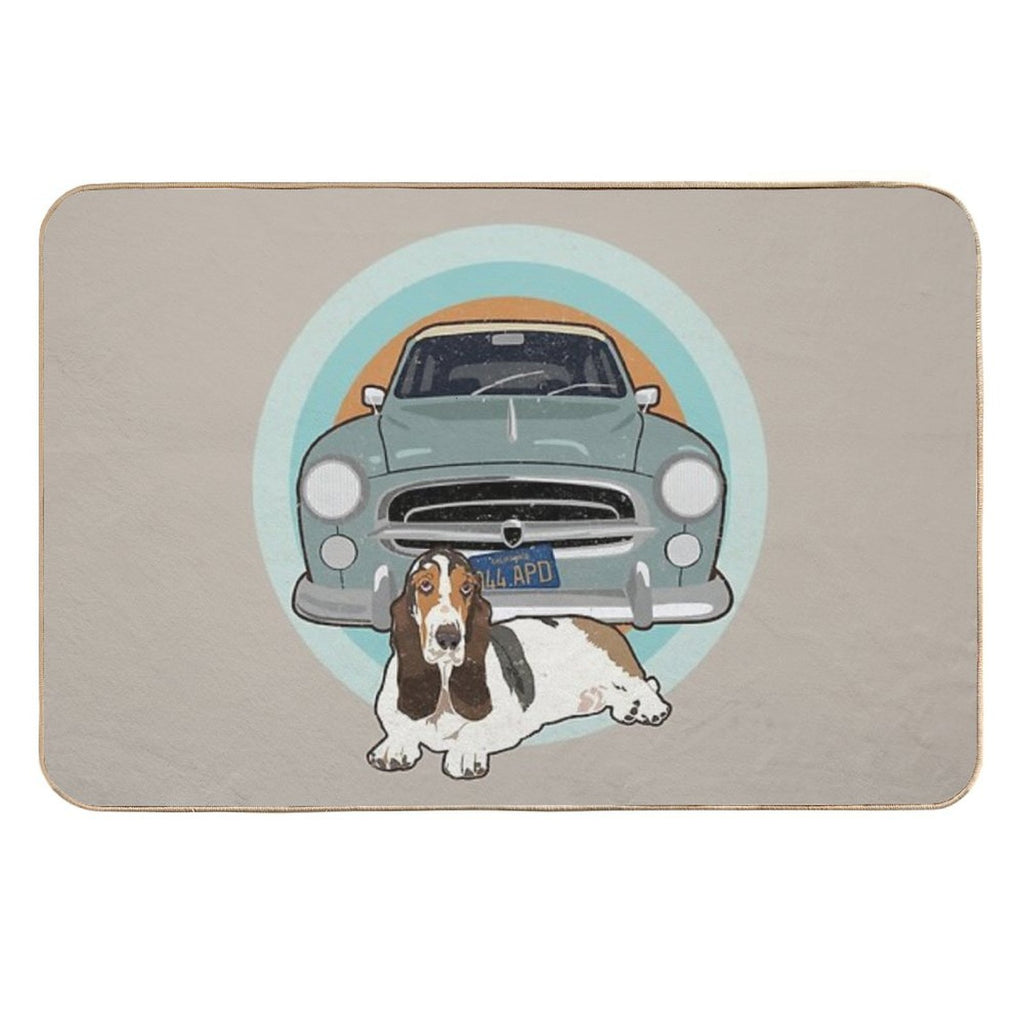 Columbo Car And Dog  Absorbent Bath Mat