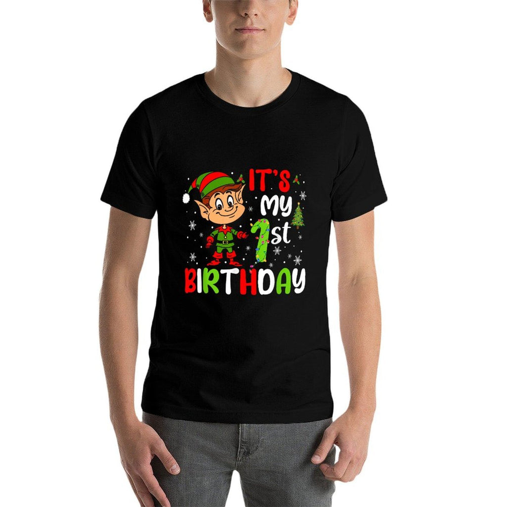 It's My 1st Birthday Christmas Elf 1 Year Old Birthday Lover Comfortable T-Shirt