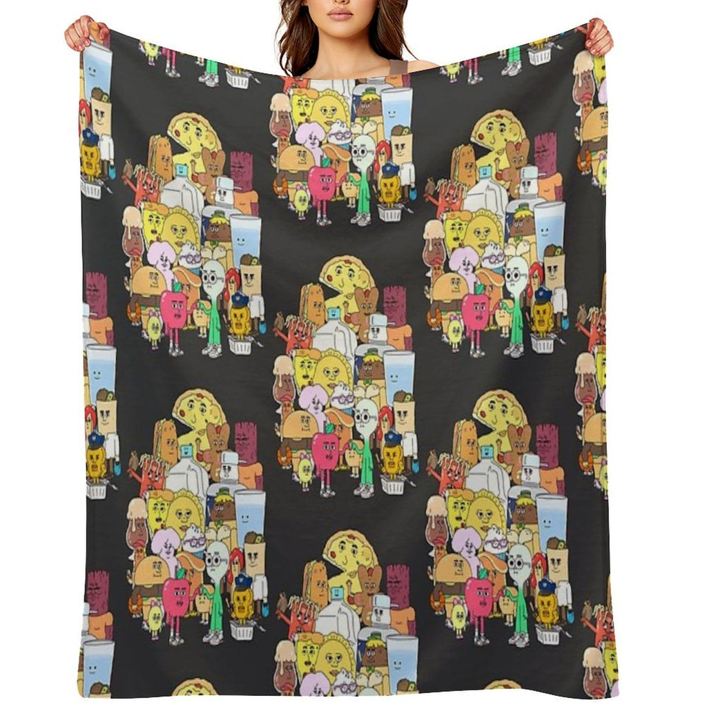 The Apple And Onion Gang Wrinkle-free Throw Blanket