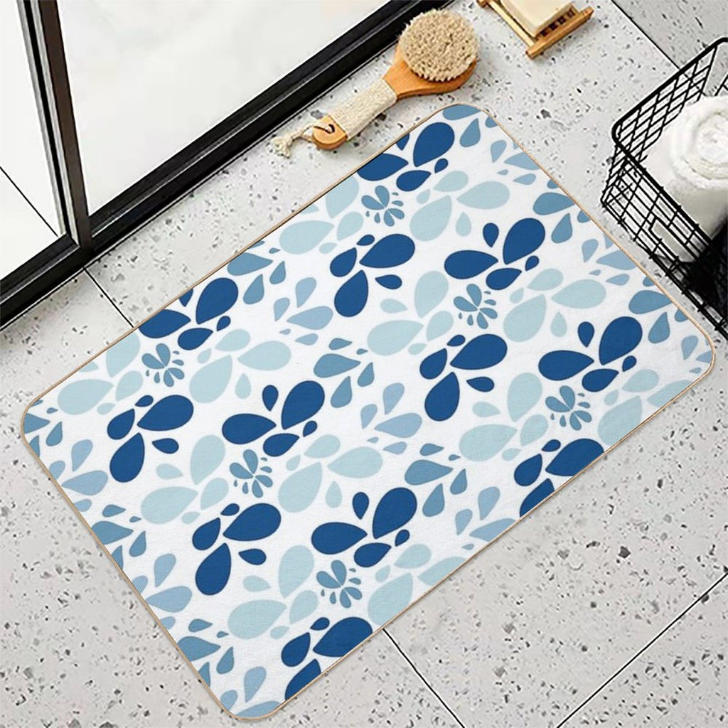 Abstract Blue  Stain-Proof Bath Mat