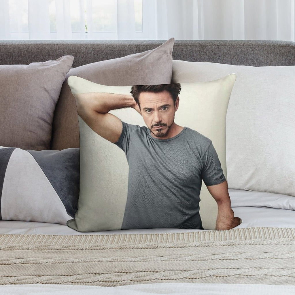 Robert Downey Jr Soft Washable Throw Pillow
