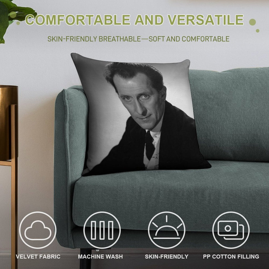 The  Peter Cushing Cushion Soft Easy Maintenance Throw Pillow