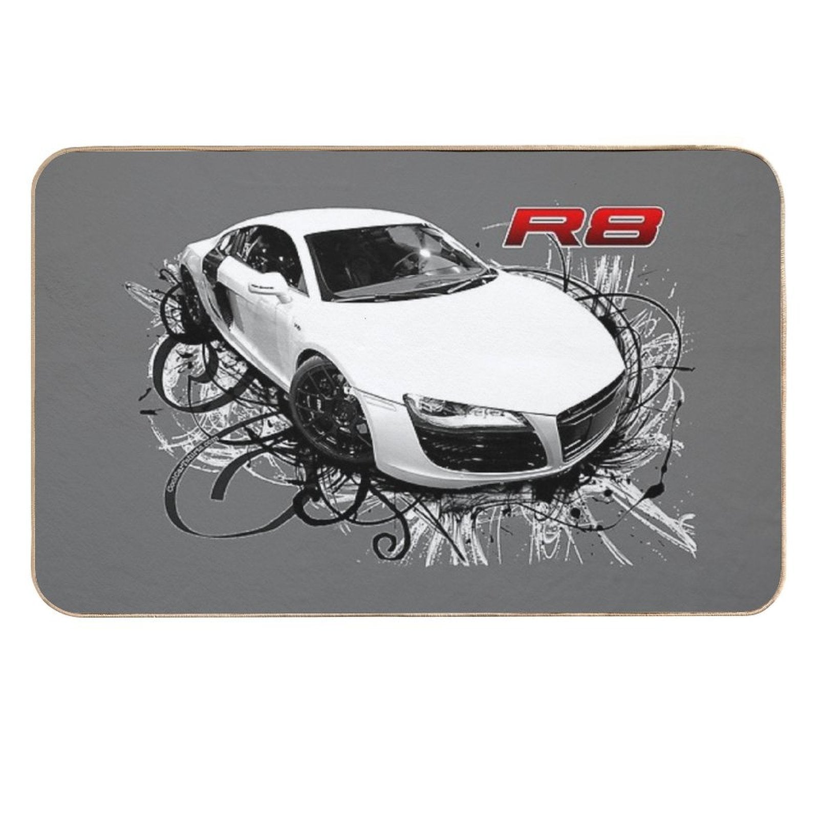 Audi R8 in Swirls  Odorless Bath Mat
