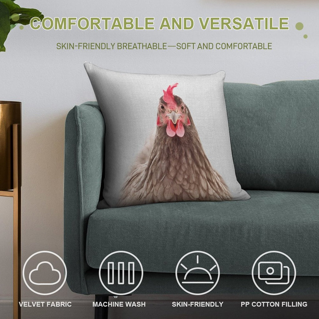 Chicken - Colorful Soft Ultra-Soft Texture Throw Pillow