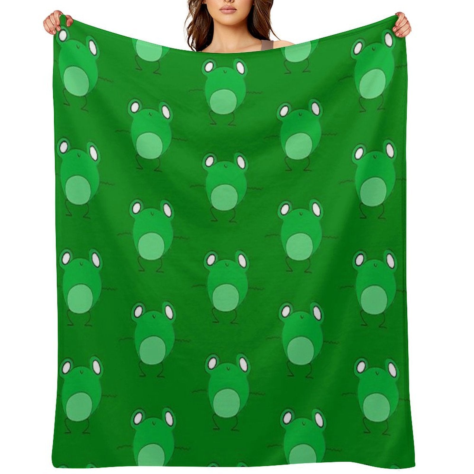 Frog Dancing Eco-conscious Throw Blanket