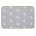 Boho Sun And Moon Pattern Bohemian Aesthetic In Muted Colors Muted Teal  Absorbent Bath Mat