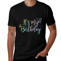 It's My Birthday Butterfly Tie Dye Birthday Party Women Girl  Easy-care T-Shirt