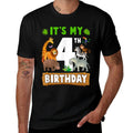 It's My 4Th Birthday Zoo Jungle Safari 4 Years Old Birthday  Classic T-Shirt