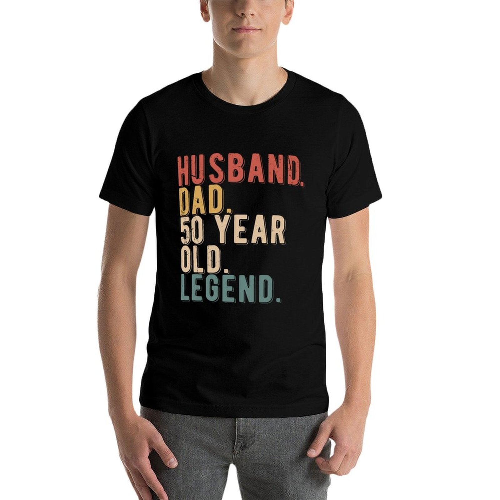 50th Birthday Decoration Gift Funny Husband Vintage Dad 1973  Fade-proof Color T-Shirt