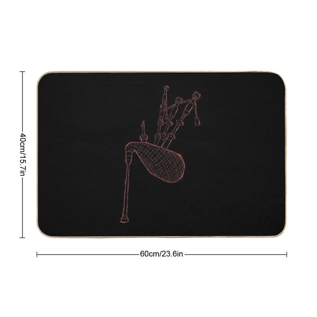 Bagpipes Scotland Musician Woodwind Gifts  Anti-Trip Bath Mat