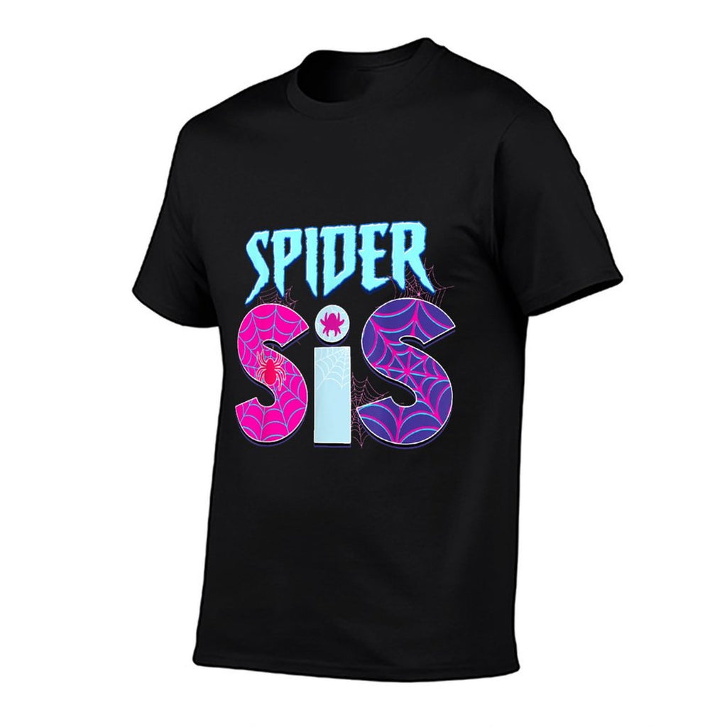 Kids Girls Spider Sis Matching Birthday Family Party Cute  Ribbed Collar T-Shirt