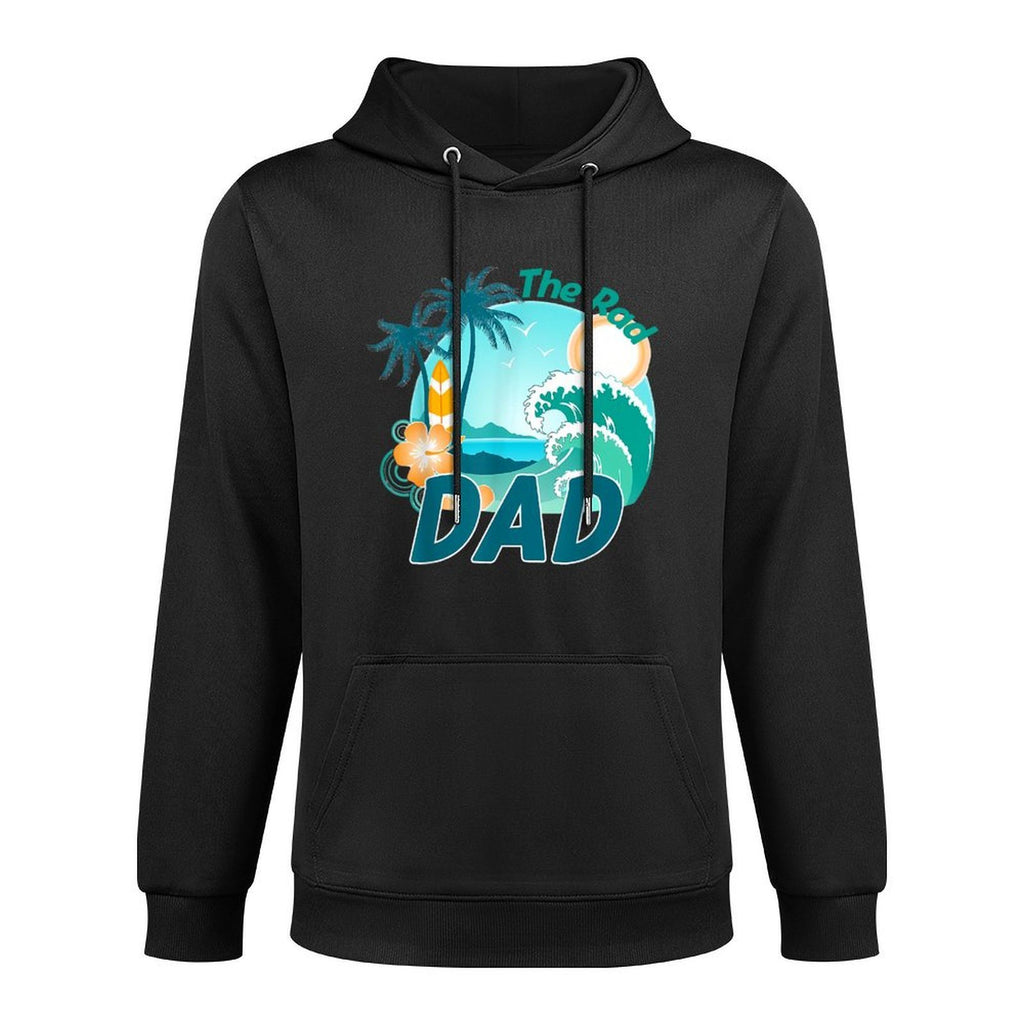 The Rad Dad Big One Surf Birthday Decorations For Family All-Day Comfort Hoodie
