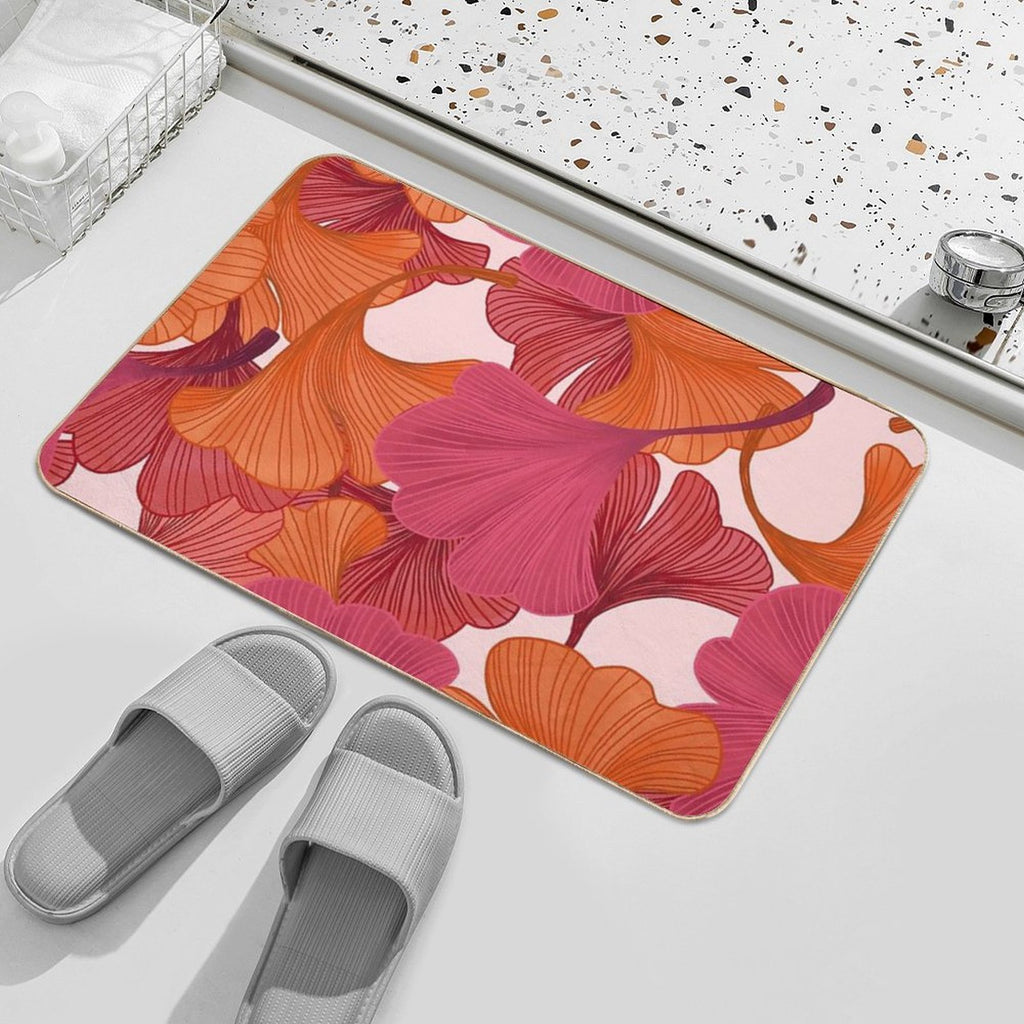 Autumn Ginkgo Leaves  Non-Slip Bath Mat