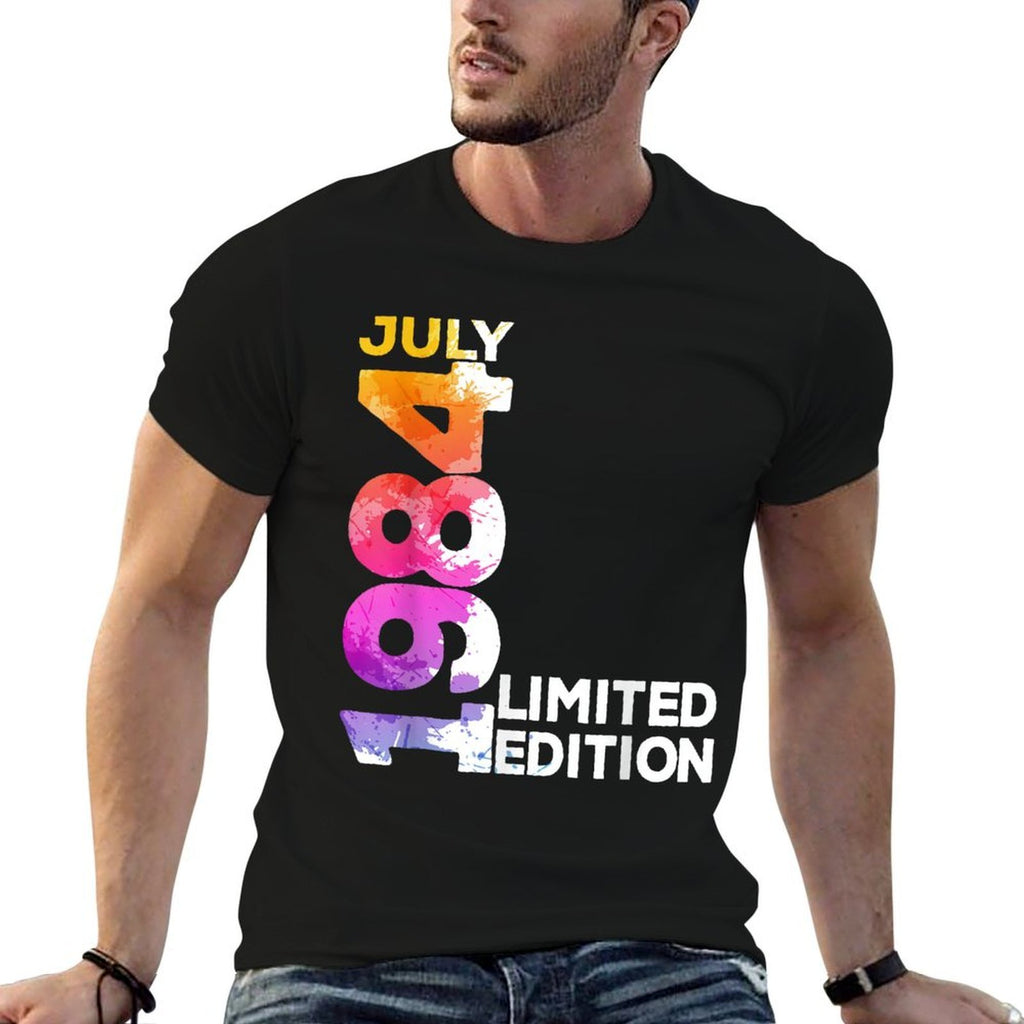 July 1984 40th Birthdays For Men Women  Oversized Silhouette T-Shirt