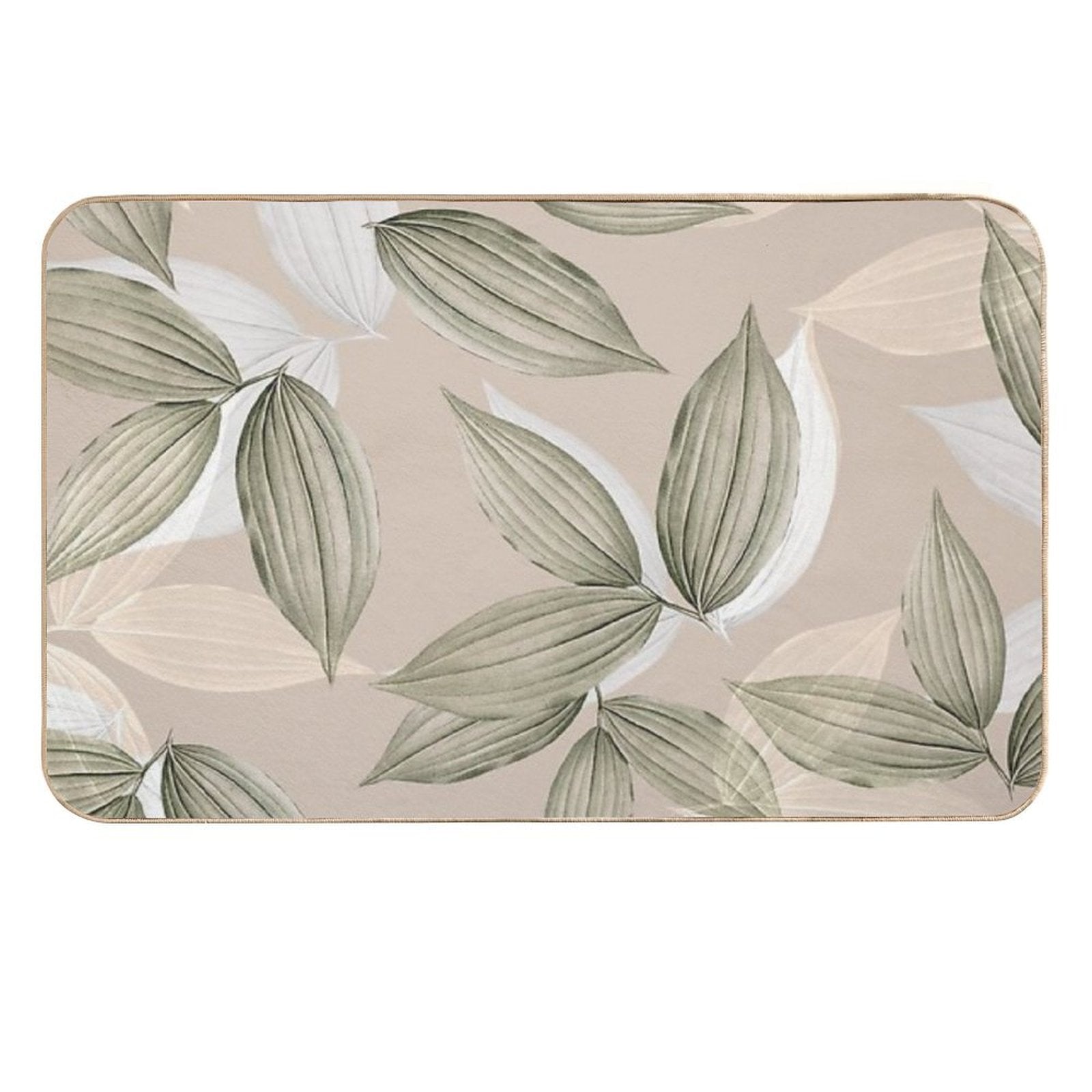 Tropical Leaves  Long-Lasting Bath Mat