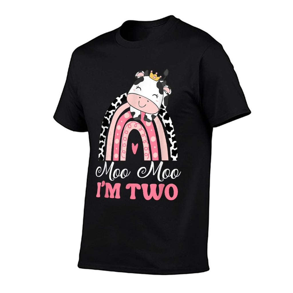 Moo Moo Im Two Birthday Girl Outfit 2nd Bday For Toddler  Lightweight T-Shirt