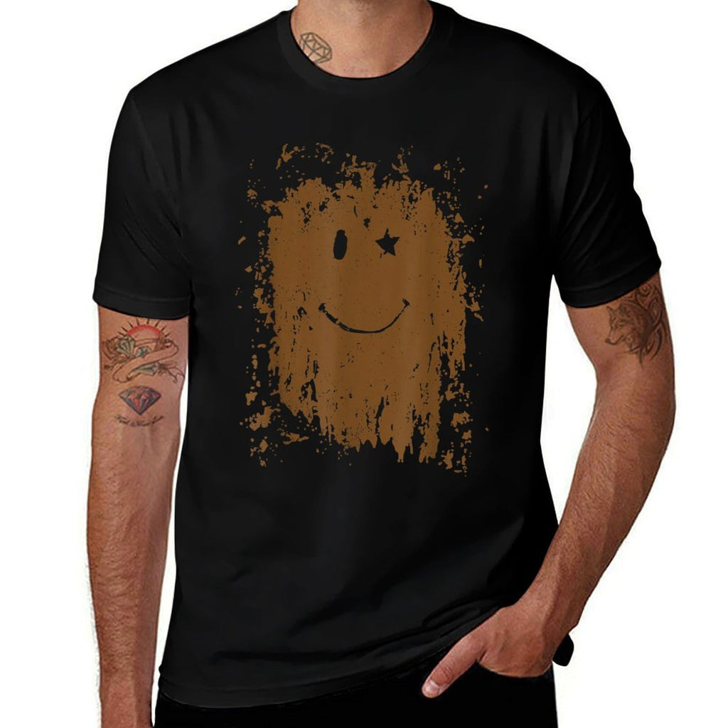 Funny Mud Splatter Face Cool Marathon And Mud Run  Quick-drying T-Shirt