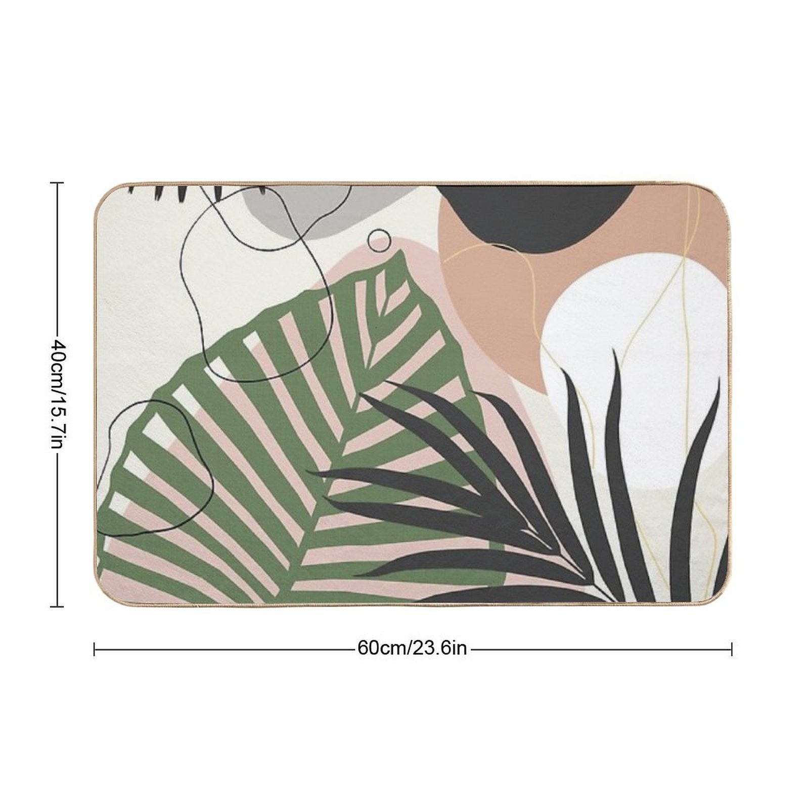 Minimal Jungle Leaves Finesse #2 #tropical #decor #art  Versatile Bath Mat