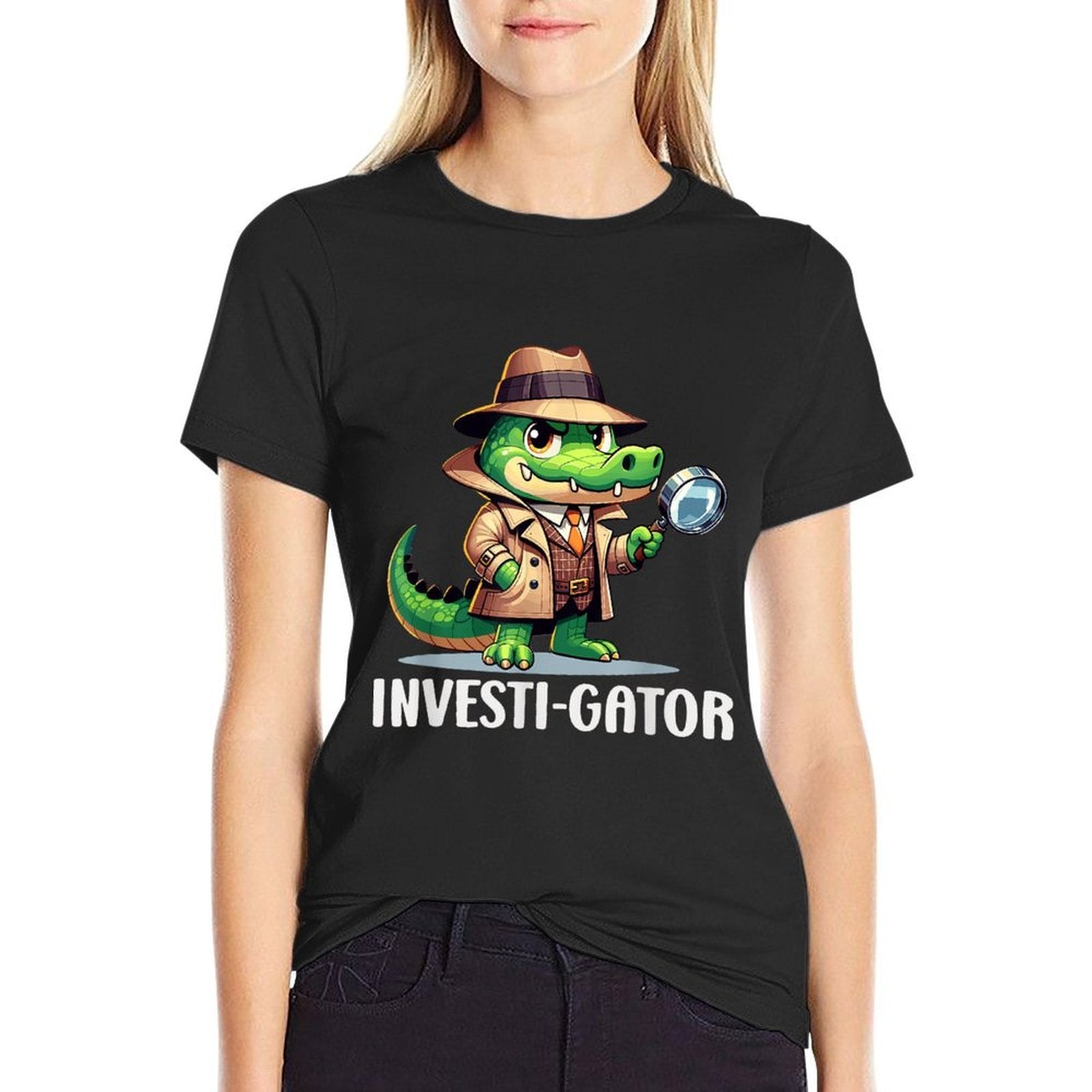 Private Investigator PI Funny Alligator Pun Detective Spy  Quick-drying T-Shirt