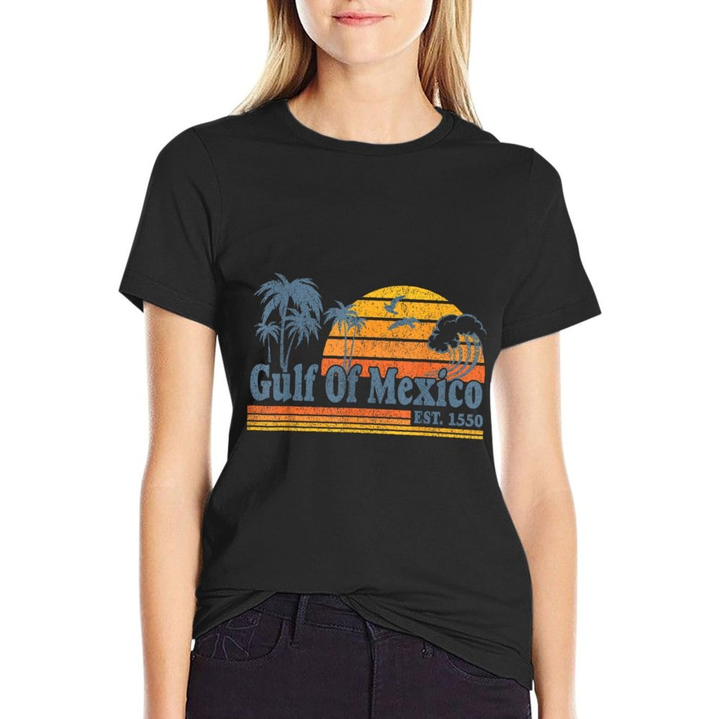Gulf of Mexico Forever Retro Vintage Beach Mens Womens  Affordable Price T-Shirt