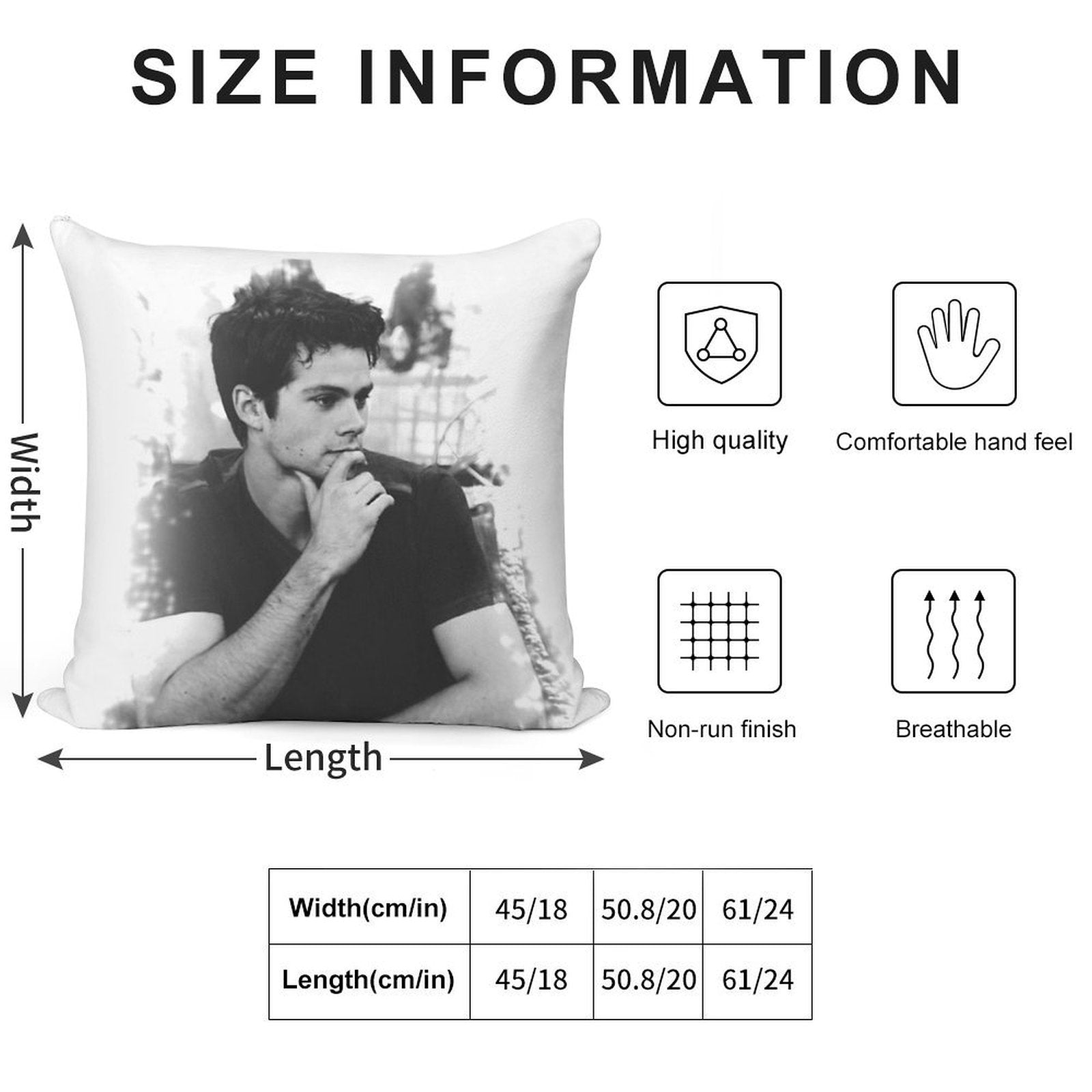 Dylan O'Brien Soft Warmth Comfort Throw Pillow