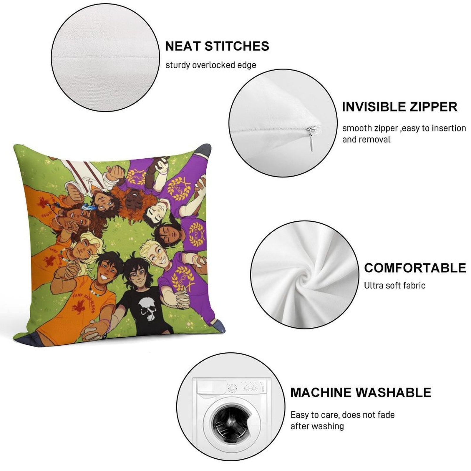 Olympus Heroes Soft Skin-Friendly Throw Pillow