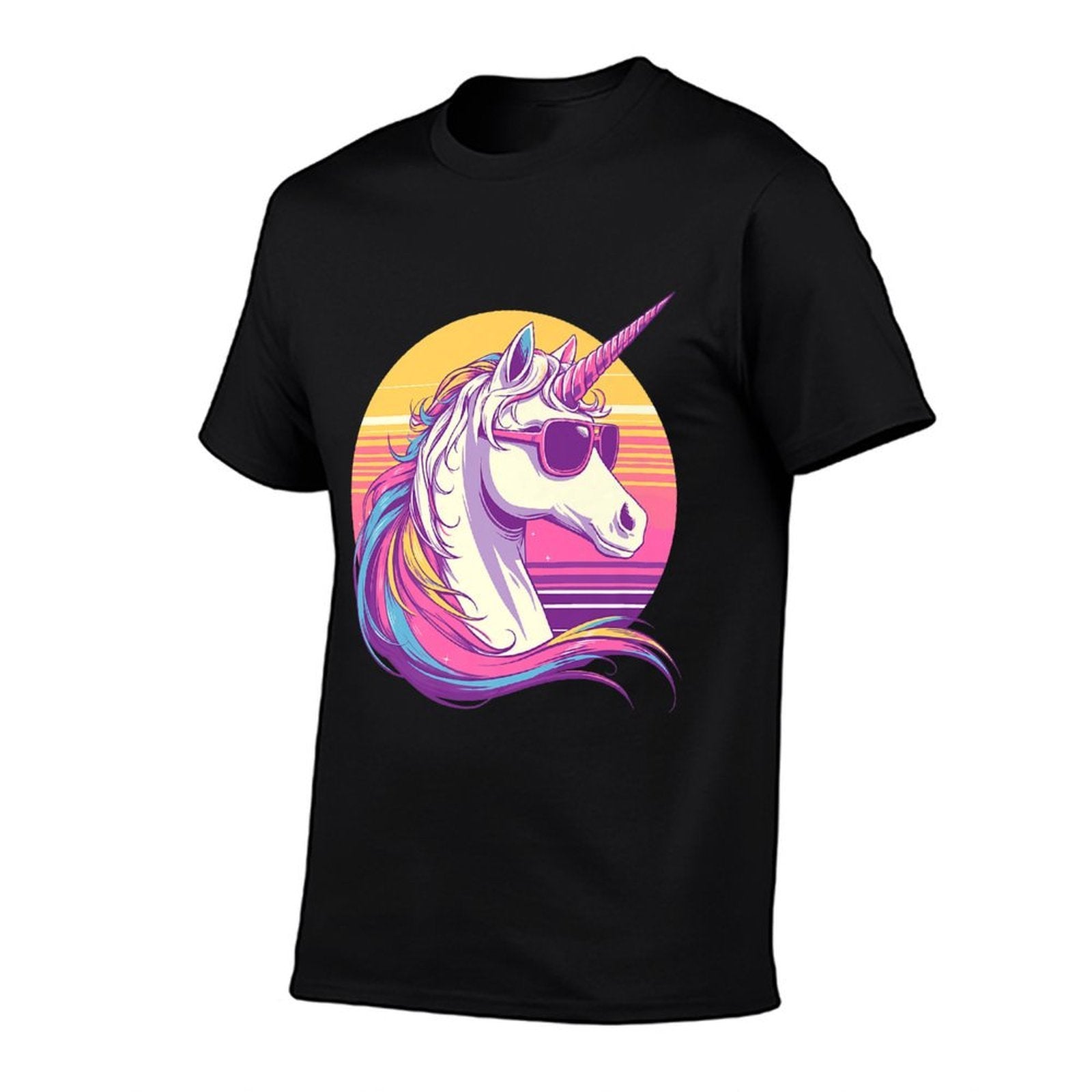 Majestic Sunset Unicorn Art Mystical Creature Fantasy Premium  Slim-fit Cut T-Shirt