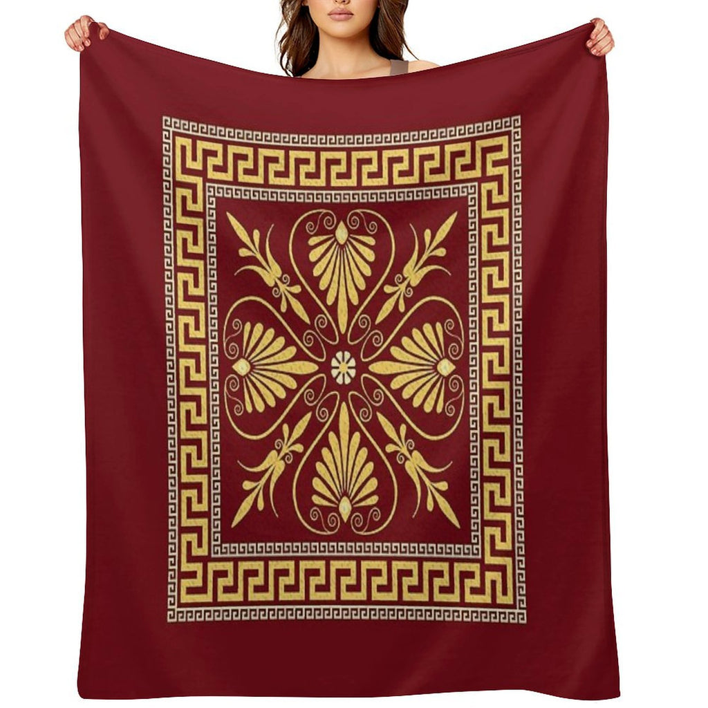 Greek Ornament (Meander) Multi-functional Throw Blanket