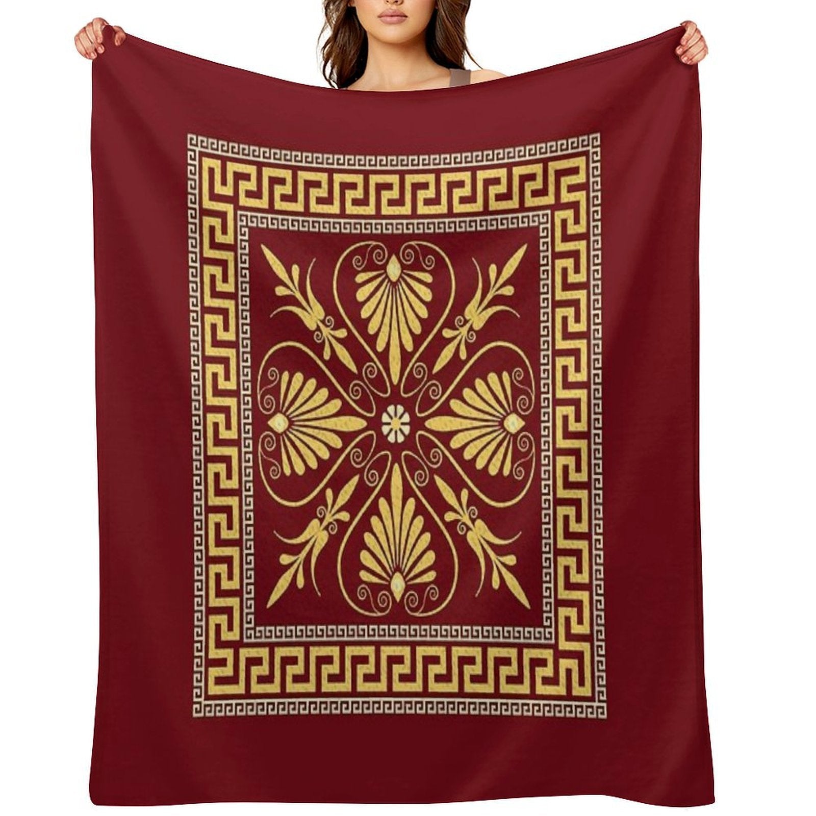 Greek Ornament (Meander) Multi-functional Throw Blanket