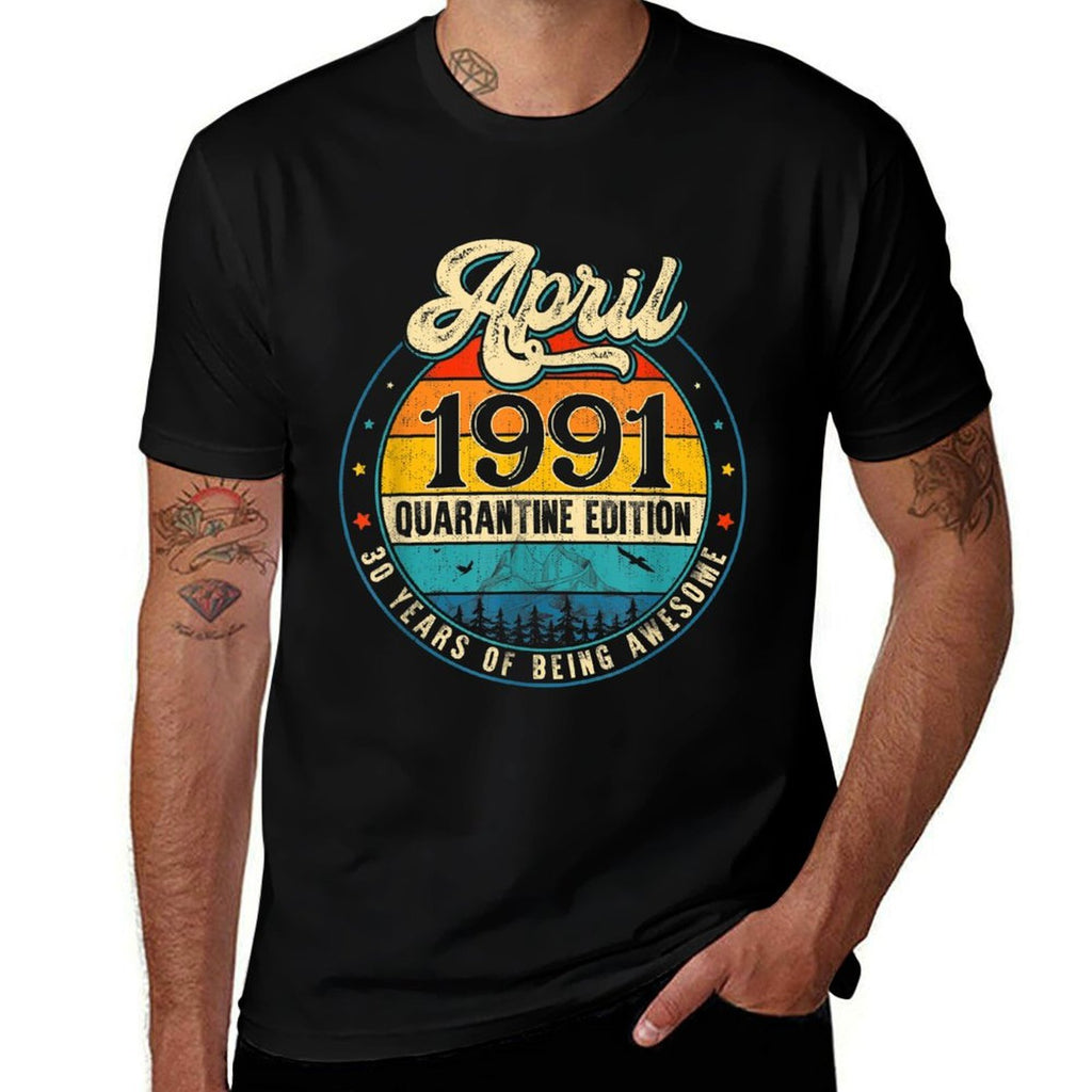 Retro April 1991 Limited Edition Gifts 30th Birthday  Polyester Blend T-Shirt