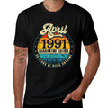 Retro April 1991 Limited Edition Gifts 30th Birthday  Polyester Blend T-Shirt