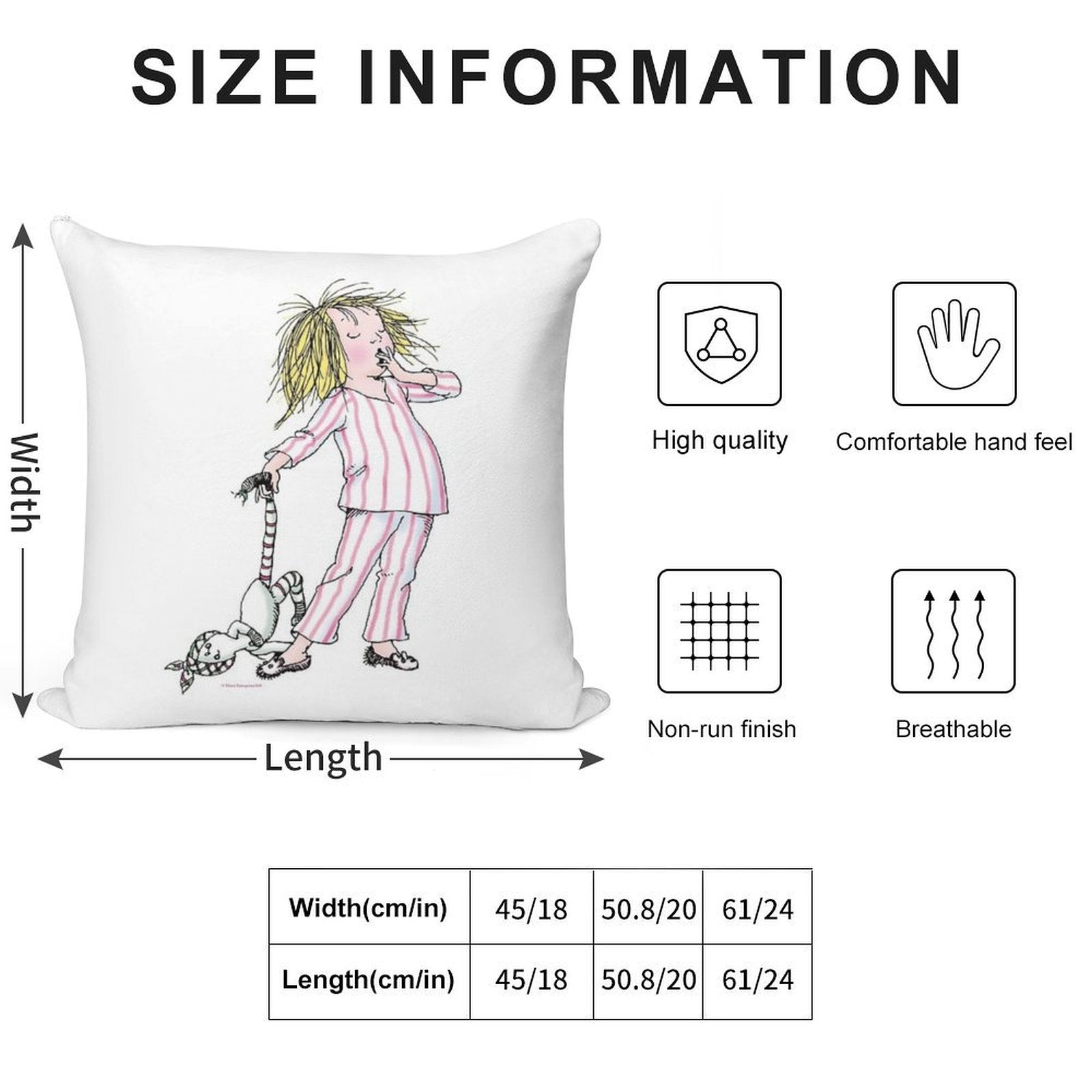 Yawning Eloise in Her Pajamas Soft Luxury Feel Throw Pillow